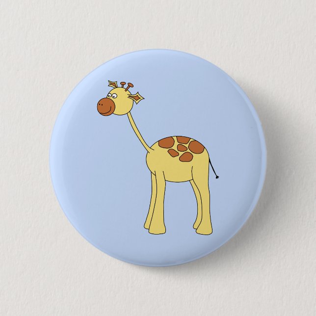 Badge Rond 5 Cm Bande dessinée de girafe (Devant)