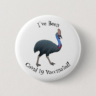 Badge Rond 5 Cm Bande dessinée d'oiseau joyeux
