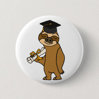 Badge Rond 5 Cm Bande dessinée drôle d'obtention du diplôme de
