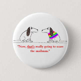Badge Rond 5 Cm Bande dessinée gaie #5 de chien