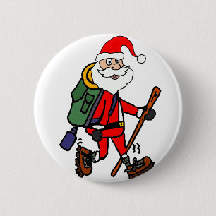 Badge Rond 5 Cm Bande dessinée mignonne de Noël de randonnée du