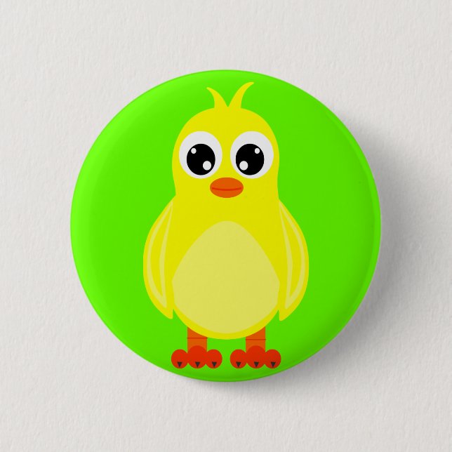 Badge Rond 5 Cm Bande dessinée mignonne de poussin de bébé (Devant)
