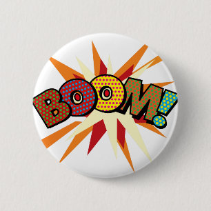 Badge Rond 5 Cm Bande dessinée Pop Art BOOM!