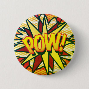 Badge Rond 5 Cm Bande dessinée Pop Art POW! Retro
