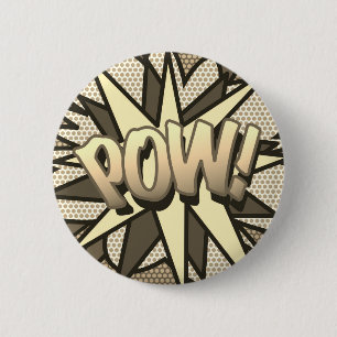 Badge Rond 5 Cm Bande dessinée Pop Art POW! Vintage