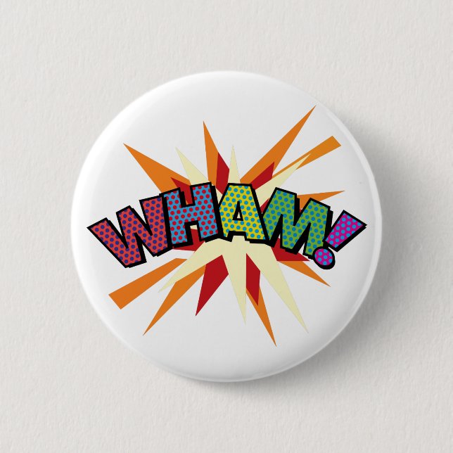 Badge Rond 5 Cm Bande dessinée Pop Art WHAM! (Devant)