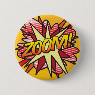Badge Rond 5 Cm Bande dessinée Pop Art ZOOM!
