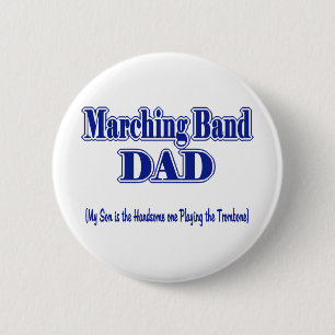 Badge Rond 5 Cm Bande Marching papa/ Trombone