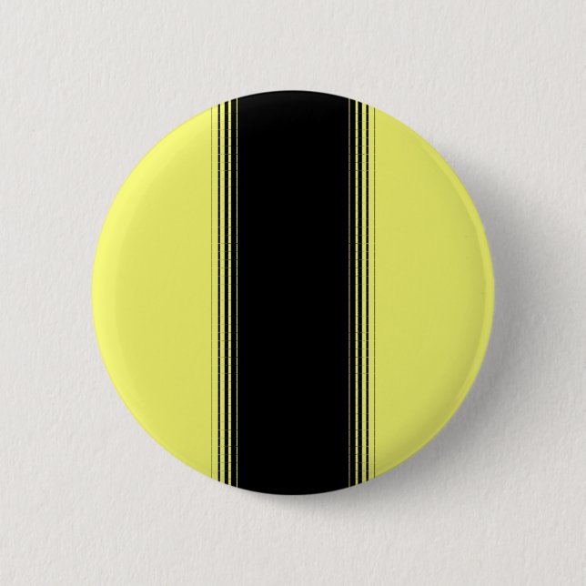 Badge Rond 5 Cm Bande noire et jaune (Devant)