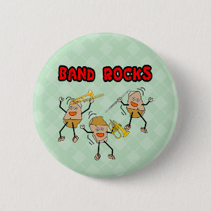 Badge Rond 5 Cm Bande Rocks