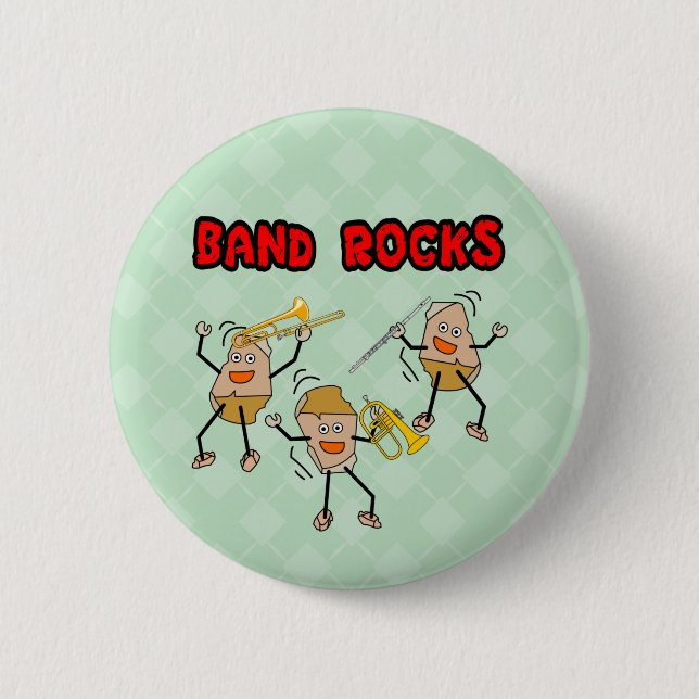 Badge Rond 5 Cm Bande Rocks (Devant)
