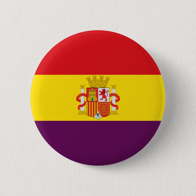 Badge Rond 5 Cm Bandera de la República Española (Devant)