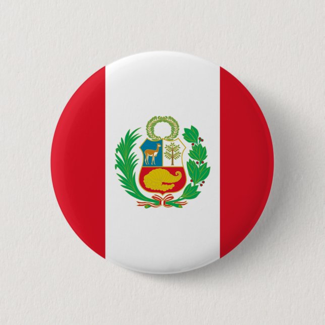 Badge Rond 5 Cm Bandera del Perú - drapeau du Pérou (Devant)