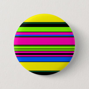 Badge Rond 5 Cm Bandes colorées jaunes mignonnes