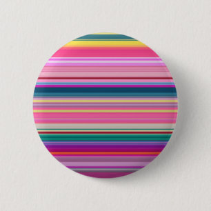 Badge Rond 5 Cm Bandes multicolores rétro