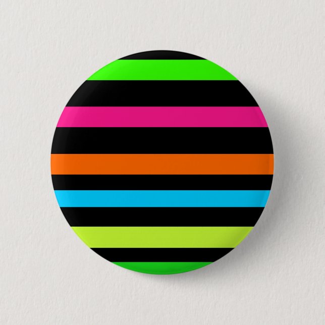 Badge Rond 5 Cm Bandes néon (Devant)