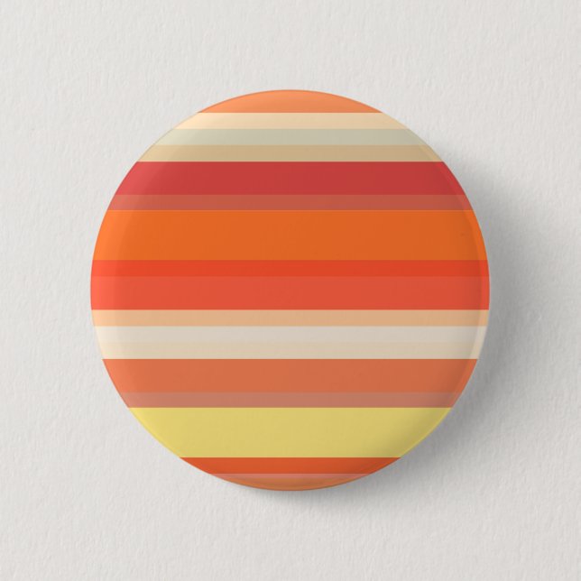 Badge Rond 5 Cm Bandes rouges mignonnes orange (Devant)