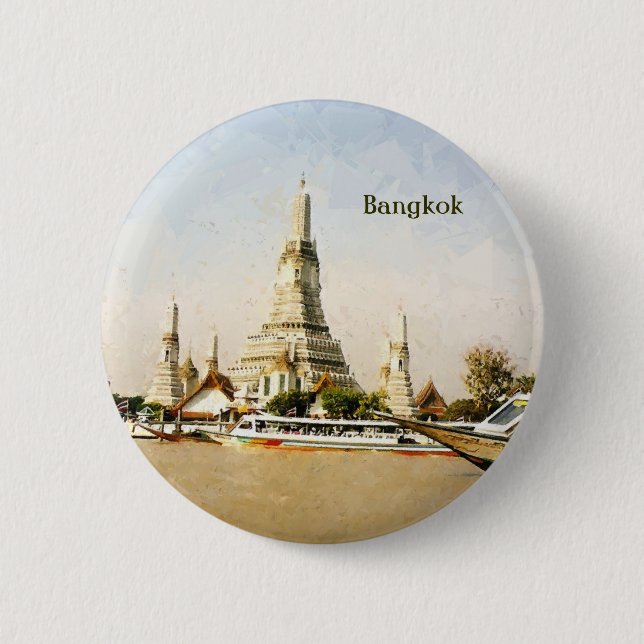 Badge Rond 5 Cm Bangkok, Thaïlande (Devant)