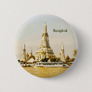 Badge Rond 5 Cm Bangkok, Thaïlande
