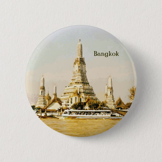 Badge Rond 5 Cm Bangkok, Thaïlande (Devant)