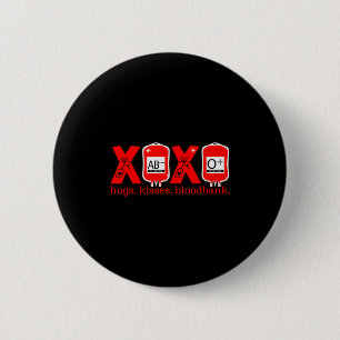 Badge Rond 5 Cm Banque de sang Valentine Medical Lab Science Médic