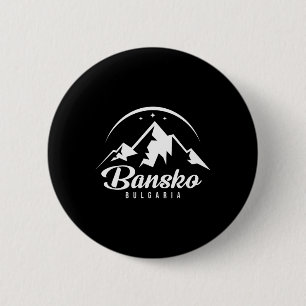 Badge Rond 5 Cm Bansko Bulgarie Station de ski Ski Snowboard