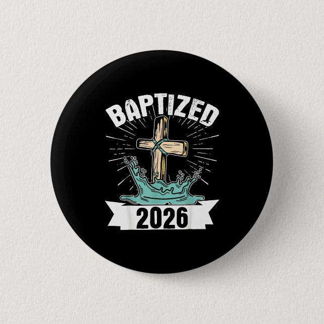 Badge Rond 5 Cm Baptized 2026  (Devant)