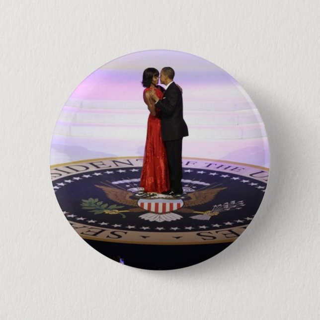 Badge Rond 5 Cm Barack et Michelle Obama (Devant)