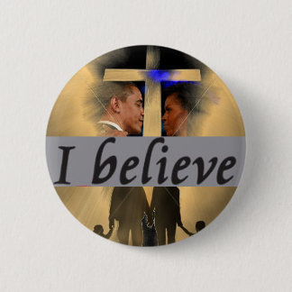Badge Rond 5 Cm Barack et Michelle Obama - je crois