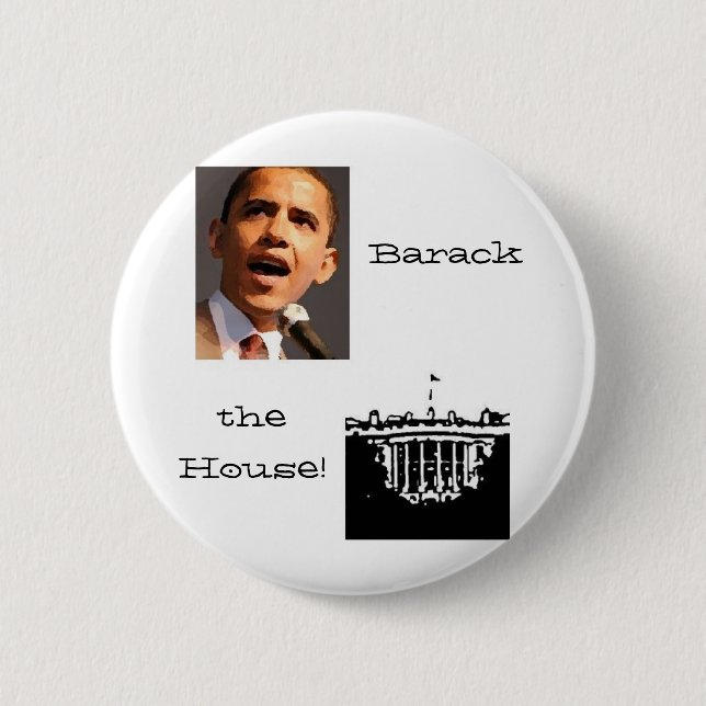 Badge Rond 5 Cm Barack la Chambre ! bouton (Devant)