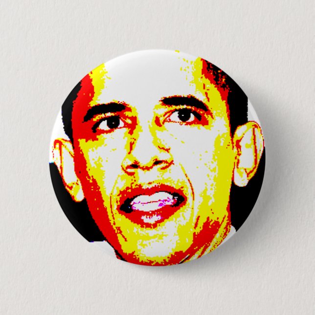 Badge Rond 5 Cm Barack Obama (Devant)