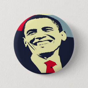 Badge Rond 5 Cm Barack Obama