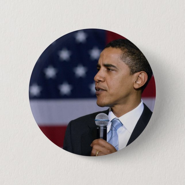 Badge Rond 5 Cm Barack Obama (Devant)