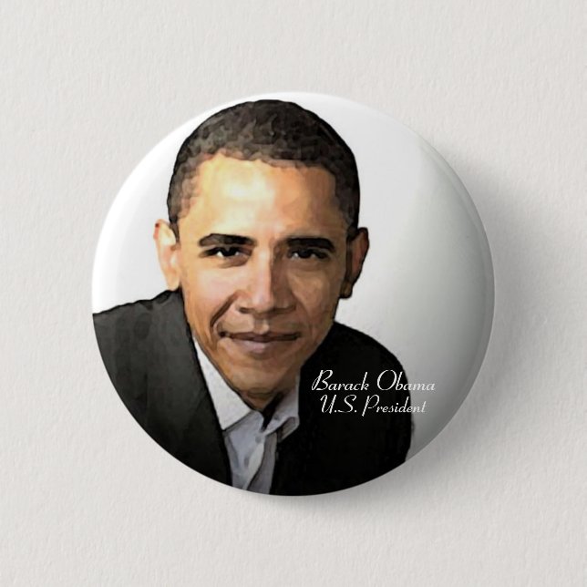 Badge Rond 5 Cm Barack Obama (Devant)