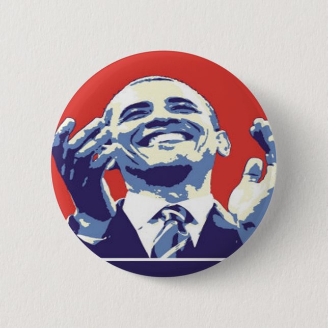 Badge Rond 5 Cm Barack Obama (Devant)