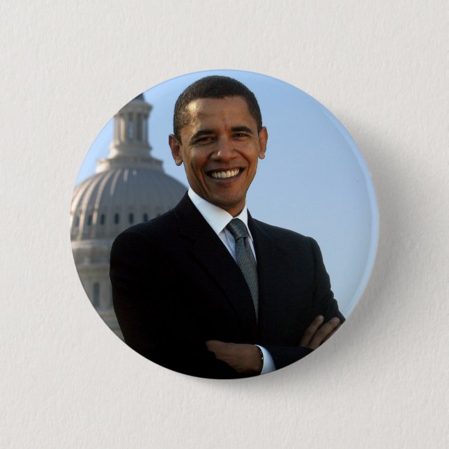Badge Rond 5 Cm Barack Obama (Devant)