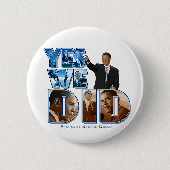 Badge Rond 5 Cm Barack Obama (Devant)