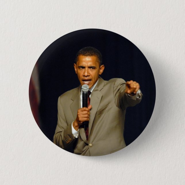 Badge Rond 5 Cm Barack Obama (Devant)