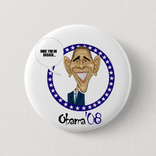 Badge Rond 5 Cm BARACK Obama'08