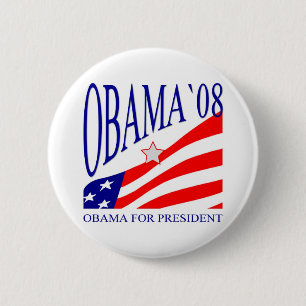 Badge Rond 5 Cm Barack Obama 2008
