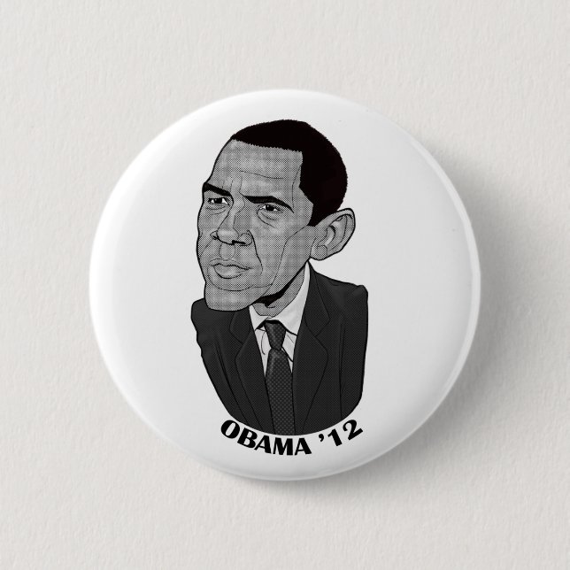 Badge Rond 5 Cm Barack Obama 2012 (Devant)