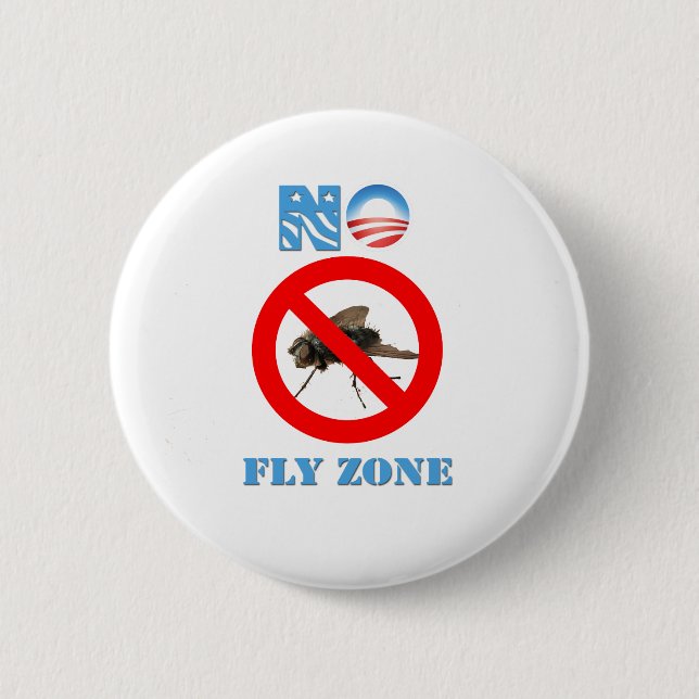 Badge Rond 5 Cm Barack Obama aucune zone de mouche (Devant)