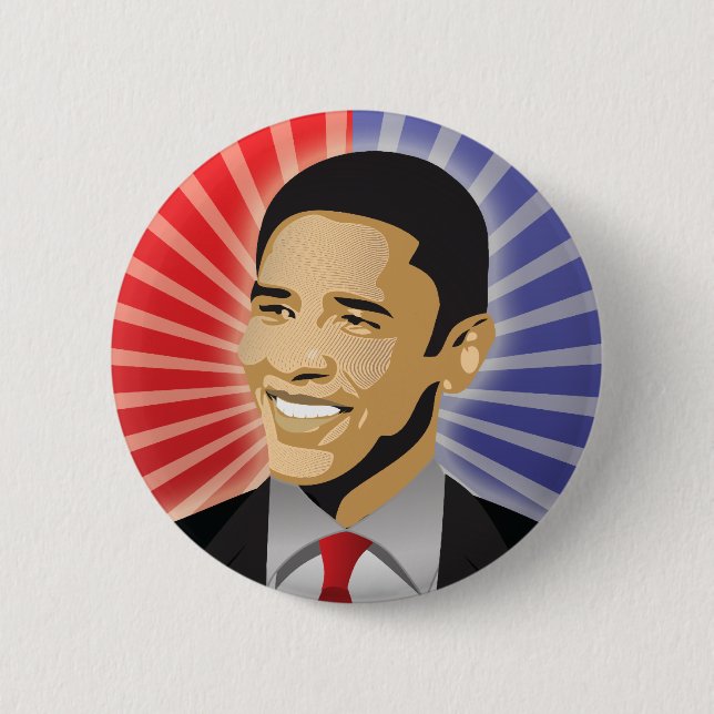 Badge Rond 5 Cm Barack Obama audacieux (Devant)