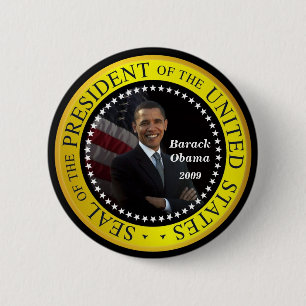 Badge Rond 5 Cm Barack Obama - bouton présidentiel de joint