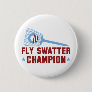 Badge Rond 5 Cm Barack Obama : Champion de tapette de mouche