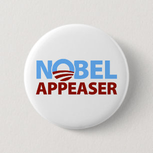 Badge Rond 5 Cm Barack Obama : Conciliateur Nobel