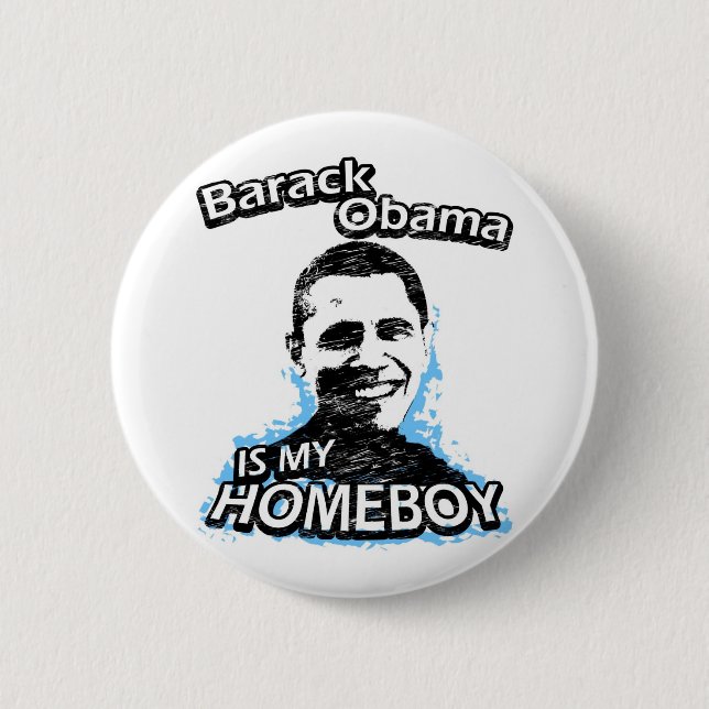 Badge Rond 5 Cm Barack Obama est mon homeboy (Devant)