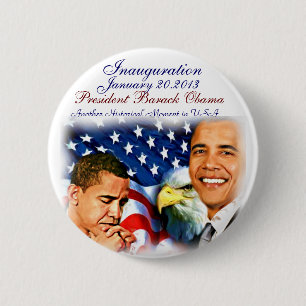 Badge Rond 5 Cm Barack Obama Inauguration2013_Button