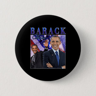 Badge Rond 5 Cm Barack Obama Style Vintage rétro