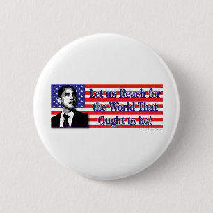 Badge Rond 5 Cm Barack Obama/USA